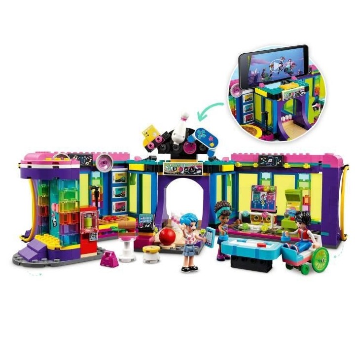 LEGO Friends 41708 La Salle d'Arcade Roller Disco, Jouet, Mini-poupée