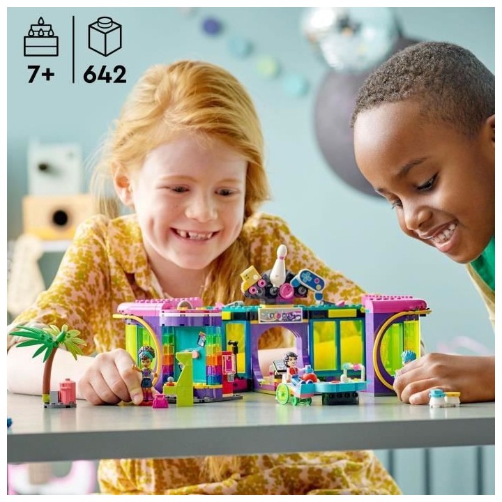 LEGO Friends 41708 La Salle d'Arcade Roller Disco, Jouet, Mini-poupée