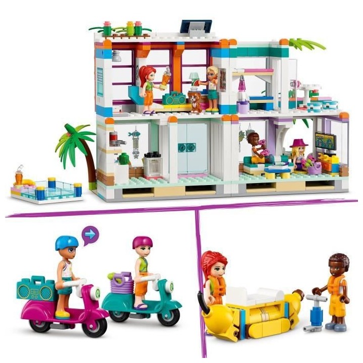 LEGO 41709 Friends La Maison De Vacances Sur La Plage Été 2022, Avec