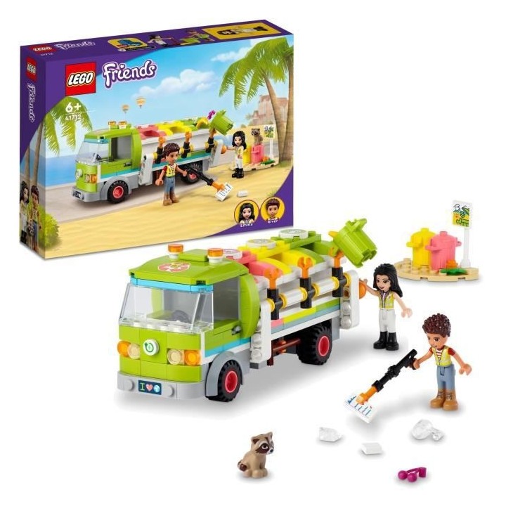 LEGO Friends 41712 Le Camion de Recyclage, Jouet Éducatif, avec Mini-