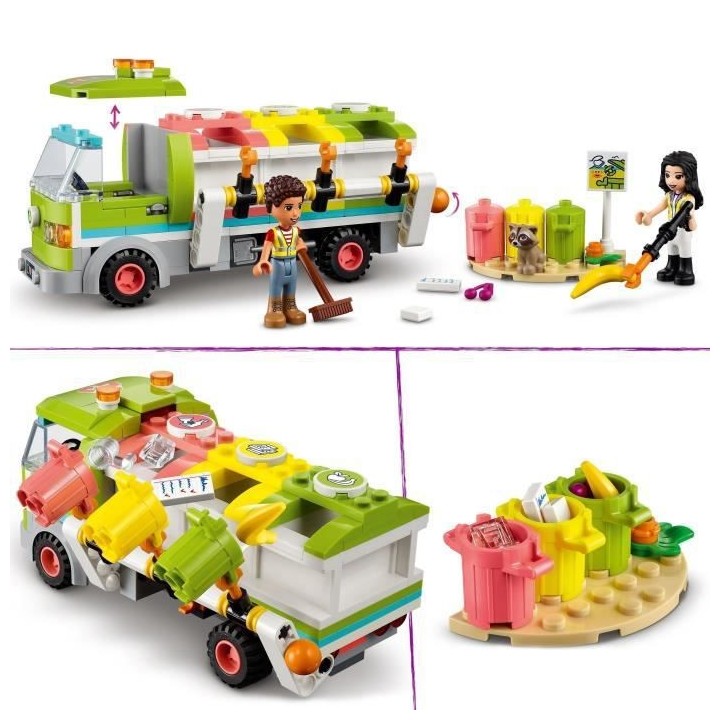 LEGO Friends 41712 Le Camion de Recyclage, Jouet Éducatif, avec Mini-