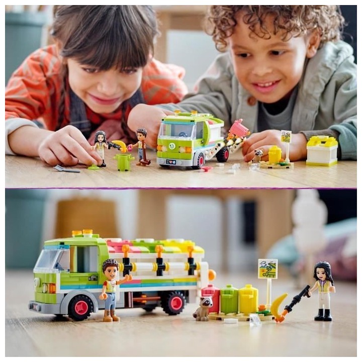 LEGO Friends 41712 Le Camion de Recyclage, Jouet Éducatif, avec Mini-