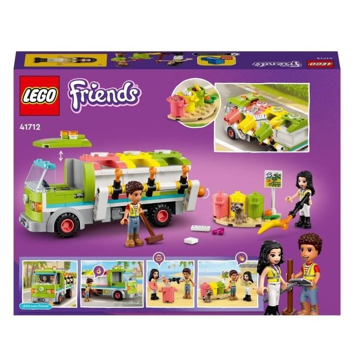 LEGO Friends 41712 Le Camion de Recyclage, Jouet Éducatif, avec Mini-