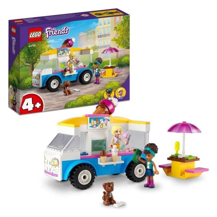 LEGO 41715 Friends Le Camion de Glaces, Jouet a Construire avec Figuri