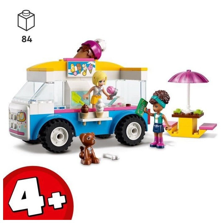 LEGO 41715 Friends Le Camion de Glaces, Jouet a Construire avec Figuri