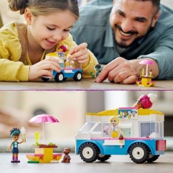 LEGO 41715 Friends Le Camion de Glaces, Jouet a Construire avec Figurines Chien, Véhicule et Mini-Poupées Dash et Andrea, des