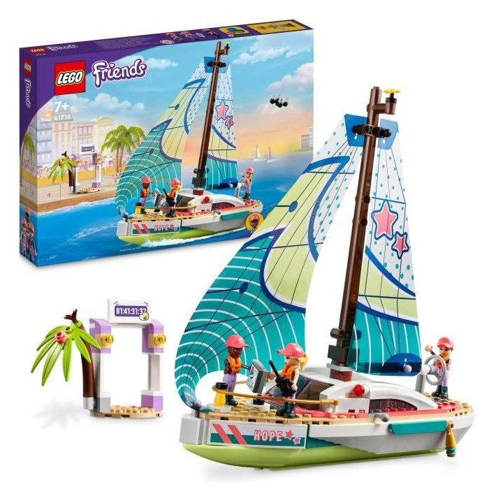 LEGO Friends 41716 L'Aventure en Mer de Stéphanie, Jouet de Bateau av