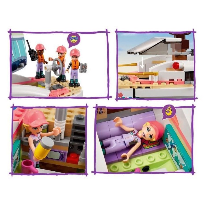 LEGO Friends 41716 L'Aventure en Mer de Stéphanie, Jouet de Bateau av