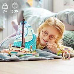 LEGO Friends 41716 L'Aventure en Mer de Stéphanie, Jouet de Bateau avec Mini-Poupées