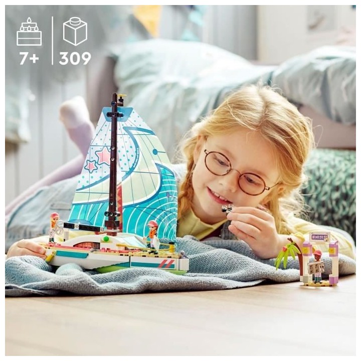 LEGO Friends 41716 L'Aventure en Mer de Stéphanie, Jouet de Bateau av