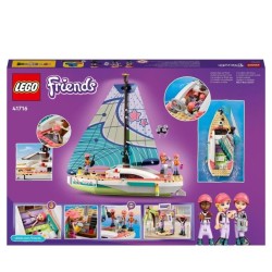 LEGO Friends 41716 L'Aventure en Mer de Stéphanie, Jouet de Bateau avec Mini-Poupées