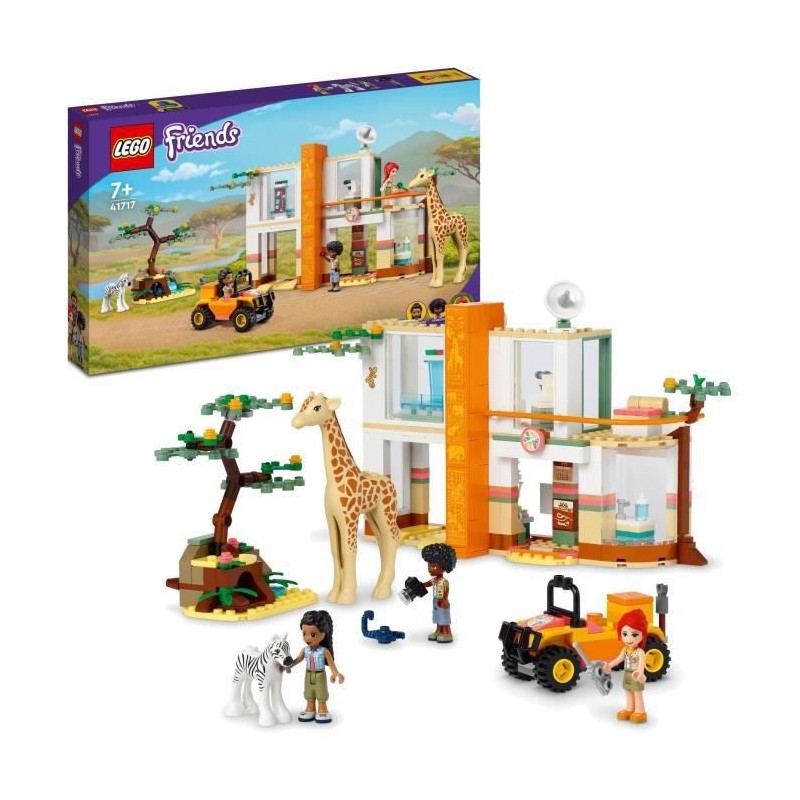 LEGO Friends 41717 Le Centre de Sauvetage de la Faune de Mia, avec Figurines d'Animaux