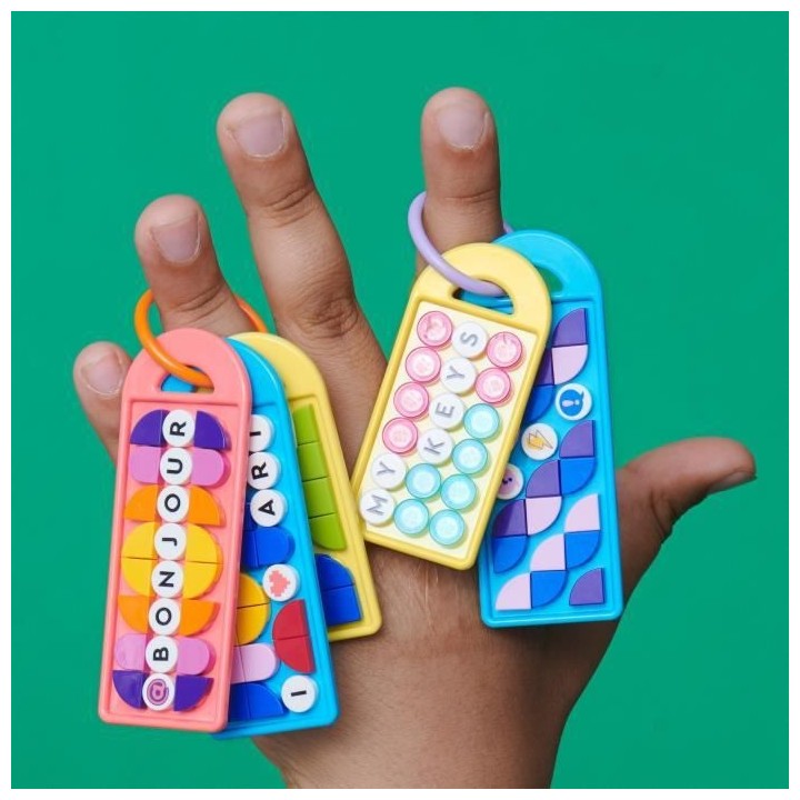 LEGO 41949 DOTS La Méga-Boîte De Porte-Clés - Messages, Lot de 5 É