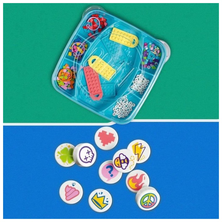 LEGO 41949 DOTS La Méga-Boîte De Porte-Clés - Messages, Lot de 5 É