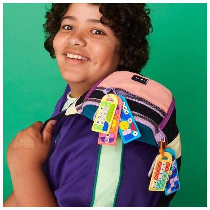 LEGO 41949 DOTS La Méga-Boîte De Porte-Clés - Messages, Lot de 5 É