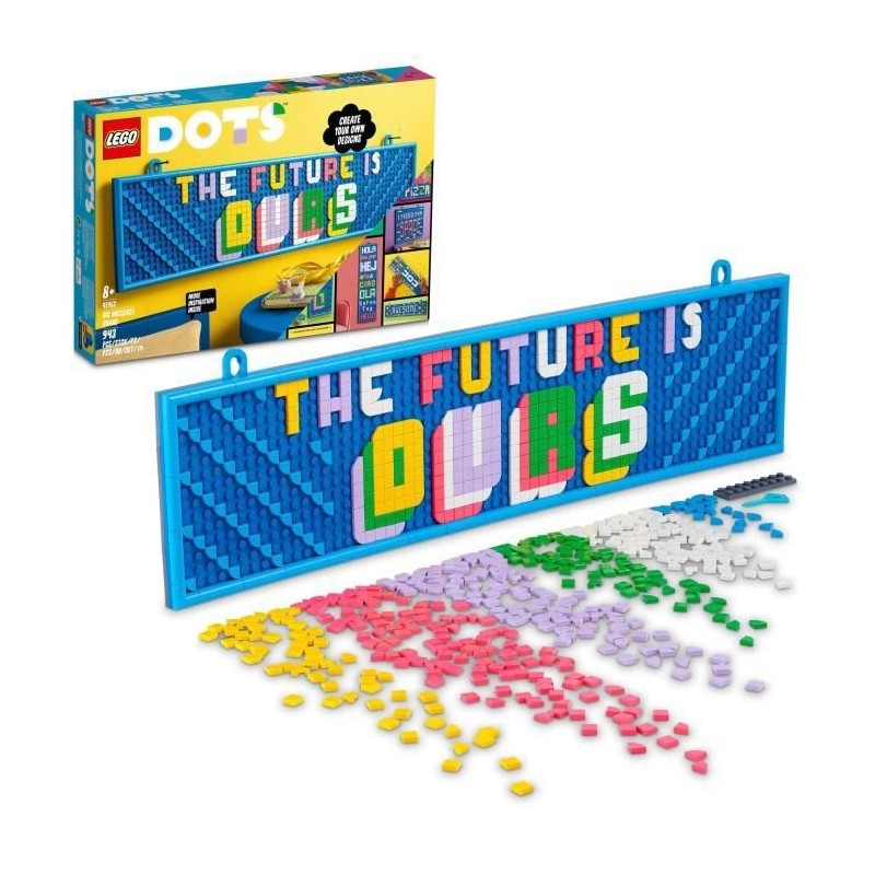 LEGO 41952 DOTS Le Grand Tableau a Message Personnalisable, Tableau d'Affichage, Activité Créative pour Enfant