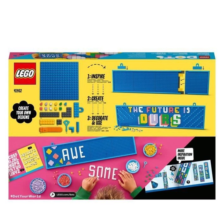 LEGO 41952 DOTS Le Grand Tableau a Message Personnalisable, Tableau d'