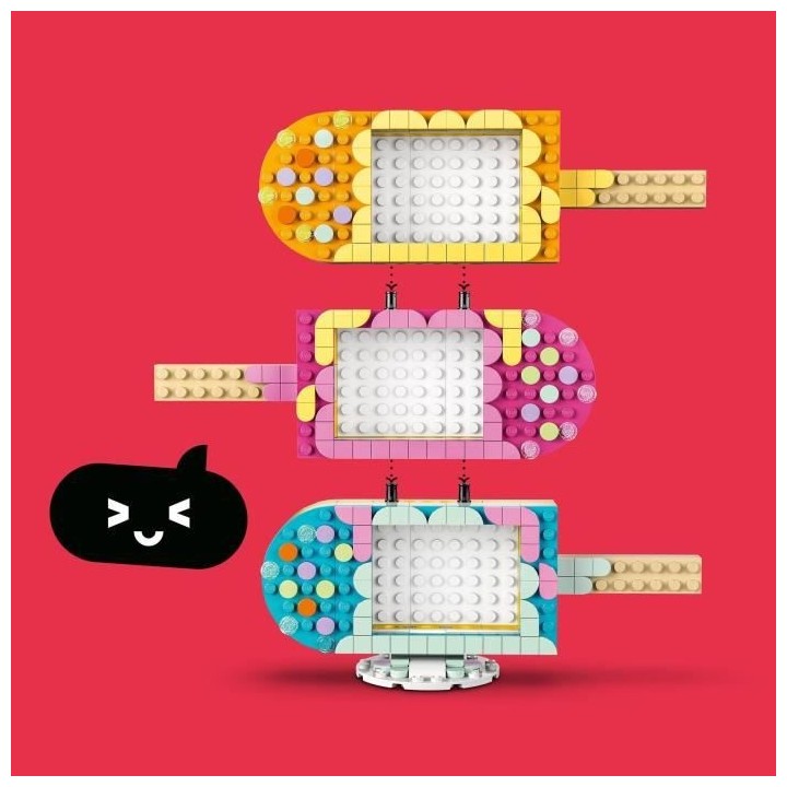 LEGO 41956 DOTS Cadres Photo et Bracelet Creme Glacée, Activité Manu