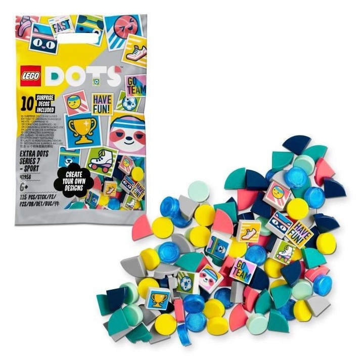 LEGO 41958 DOTS Tuiles de Décoration DOTS - Série 7, Sac, Combinaiso