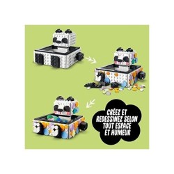 LEGO 41959 DOTS Le Vide-poche Panda, Jouet avec Boîte de Rangement et Décoration pour Chambre ou Bureau d'Enfants des 6 ans