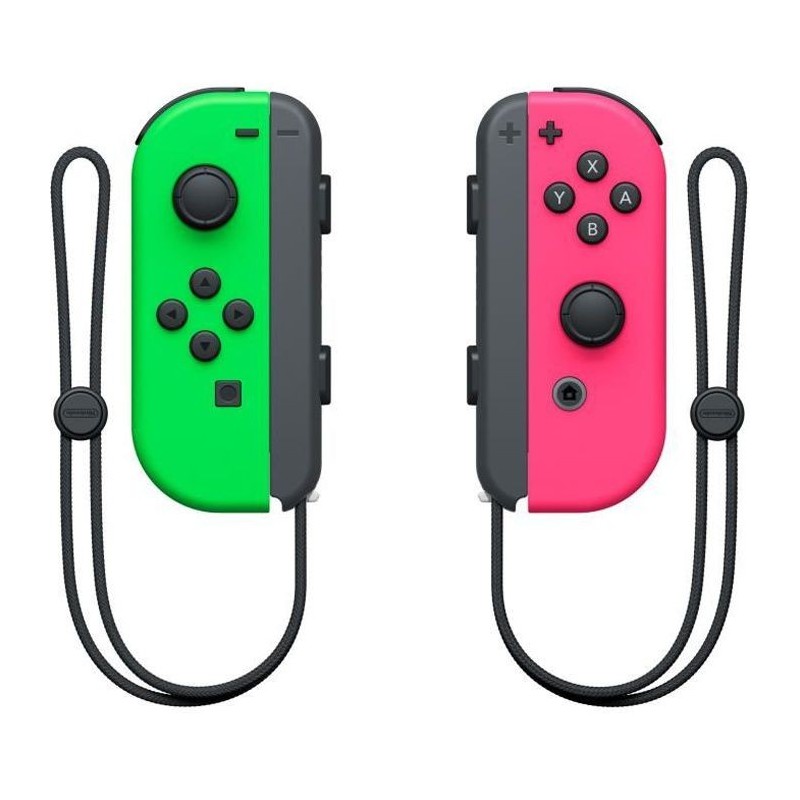 Manettes Joy-Con Vert Néon / Rose Néon pour Console Switch