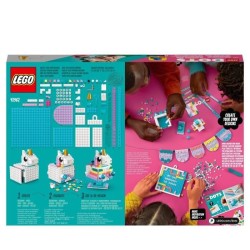 LEGO 41962 DOTS Le Kit Créatif Familial Licorne, Activité Manuelle 5-en-1, Tableau a Lettres, Vide-Poche, Cadeau