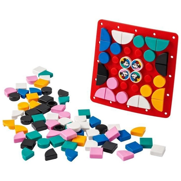 LEGO DOTS 41963 Plaque a Coudre Mickey Mouse et Minnie Mouse, Fabricat
