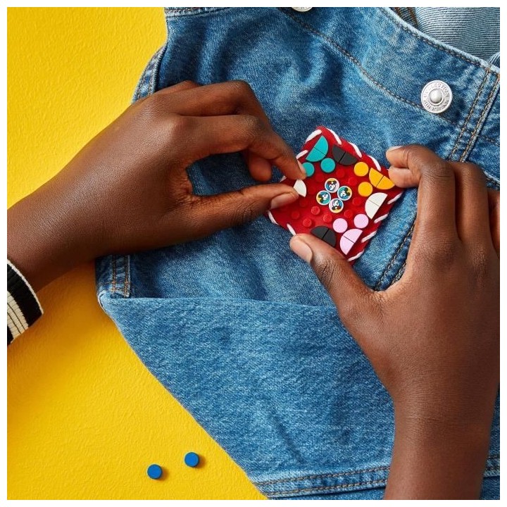 LEGO DOTS 41963 Plaque a Coudre Mickey Mouse et Minnie Mouse, Fabricat