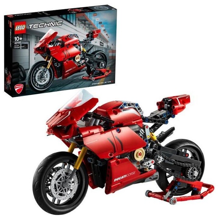 LEGO Technic 42107 Ducati Panigale V4 R, Maquette Moto GP, Constructio