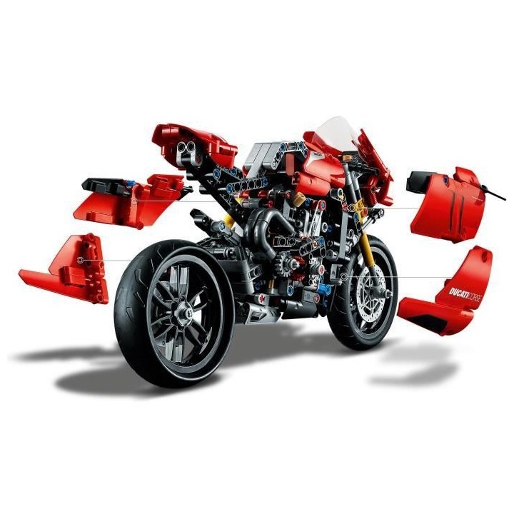 LEGO Technic 42107 Ducati Panigale V4 R, Maquette Moto GP, Constructio