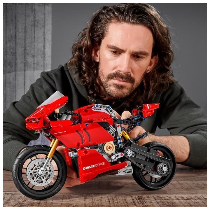 LEGO Technic 42107 Ducati Panigale V4 R, Maquette Moto GP, Constructio