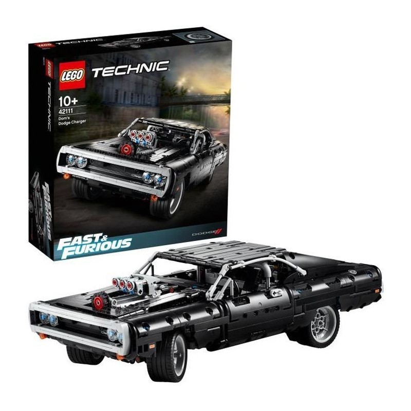 LEGO Technic 42111 La Dodge Charger de Dom, Maquette Voiture de Course a Construire Fast and Furious, Idée Cadeau