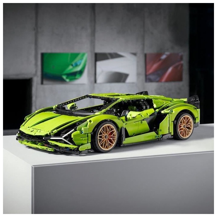 LEGO Technic 42115 Lamborghini Sián FKP 37, Maquette Voiture, 1:8, a