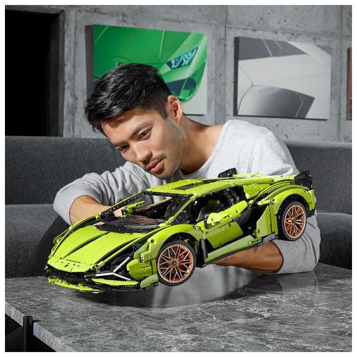 LEGO Technic 42115 Lamborghini Sián FKP 37, Maquette Voiture, 1:8, a