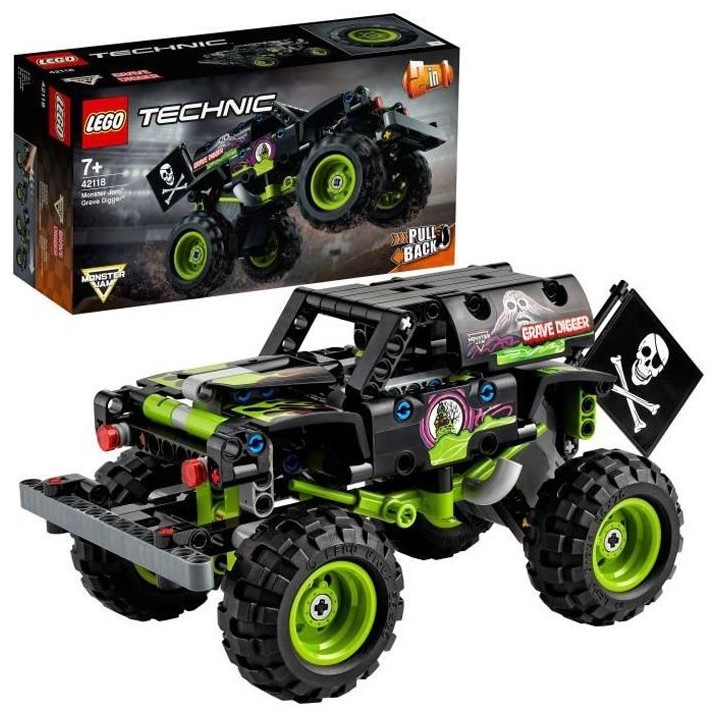 LEGO Technic 42118 Monster Jam Grave Digger, Jouet Truck, Buggy, Casca