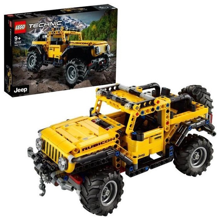 LEGO Technic 42122 Jeep Wrangler Rubicon Modele de collection de 4x4,