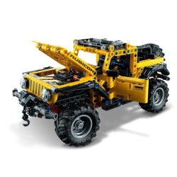 LEGO Technic 42122 Jeep Wrangler Rubicon Modele de collection de 4x4, SUV tout-terrain, jeu de construction de véhicule