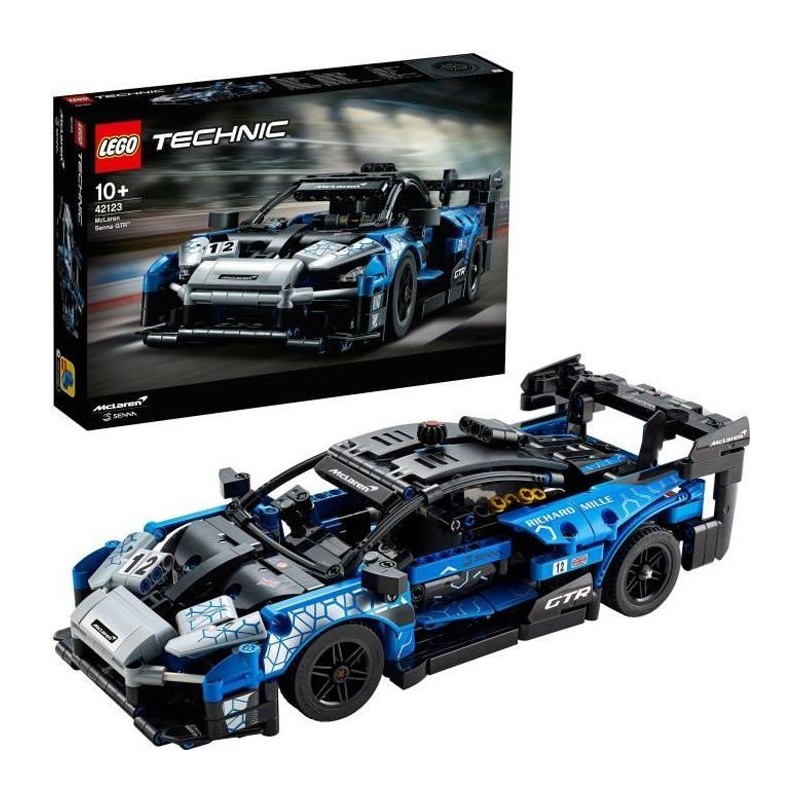 LEGO Technic 42123 McLaren Senna GTR, Maquette de Voiture a Construire, Construction Voiture de Sport, Jouet Voiture de Course