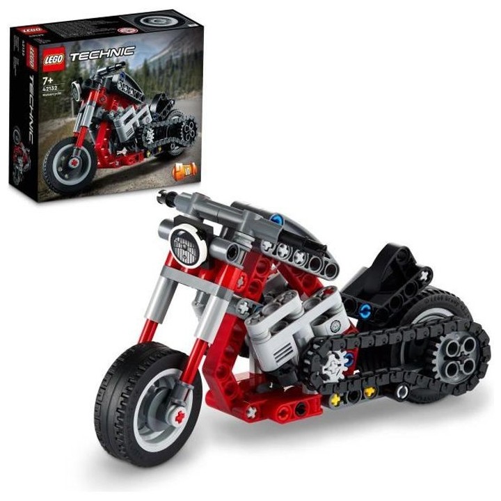 LEGO 42132 La Moto, Maquette a Construire 2 en 1, Jouet de Constructio