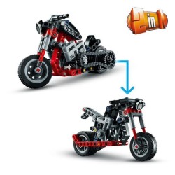 LEGO 42132 La Moto, Maquette a Construire 2 en 1, Jouet de Construction, Idée de Cadeau pour Enfants des 7 Ans