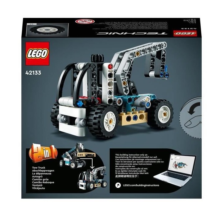 LEGO 42133 Technic Le Chariot Élévateur, Modele de Remorquage, Ensem