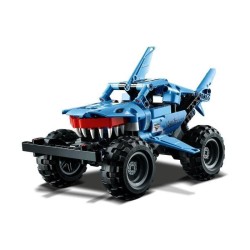 LEGO 42134 Technic Monster Jam Megalodon, Voiture Jouet pour Enfants +7 Ans 2 en 1 Truck et Low Racer Lusca a Rétrofriction