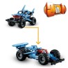 LEGO 42134 Technic Monster Jam Megalodon, Voiture Jouet pour Enfants +7 Ans 2 en 1 Truck et Low Racer Lusca a Rétrofriction