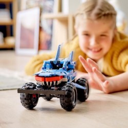 LEGO 42134 Technic Monster Jam Megalodon, Voiture Jouet pour Enfants +7 Ans 2 en 1 Truck et Low Racer Lusca a Rétrofriction