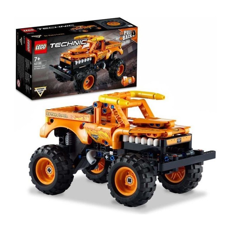 LEGO 42135 Technic Monter Jam El Toro Loco Voiture Jouet pour Enfants des 7 Ans 2 en 1 Truck et Véhicule Tout-Terrain