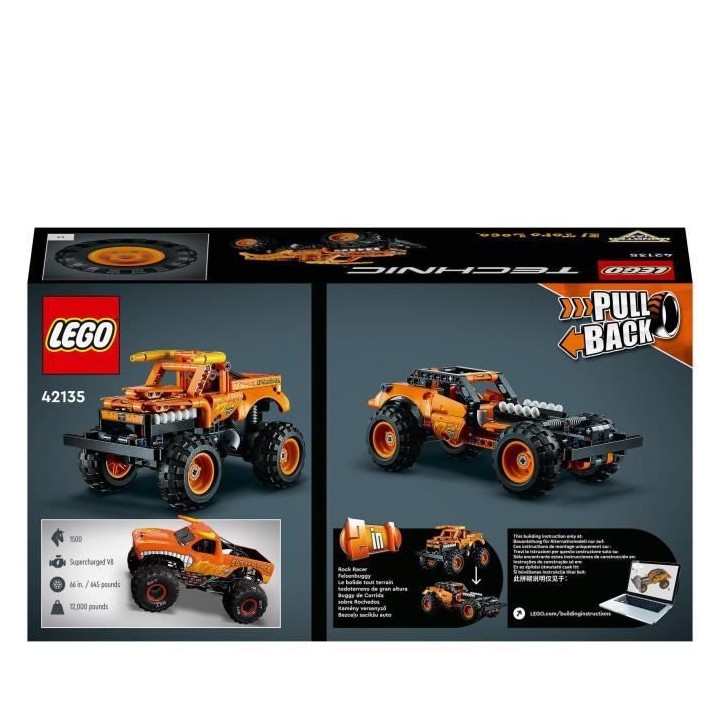 LEGO 42135 Technic Monter Jam El Toro Loco Voiture Jouet pour Enfants