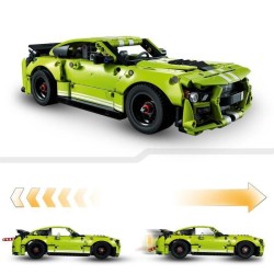 LEGO 42138 Technic La Ford Mustang Shelby GT500, Maquette de Voiture de Course a Construire a Rétrofriction, Jouet avec Appli R