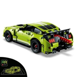 LEGO 42138 Technic La Ford Mustang Shelby GT500, Maquette de Voiture de Course a Construire a Rétrofriction, Jouet avec Appli R