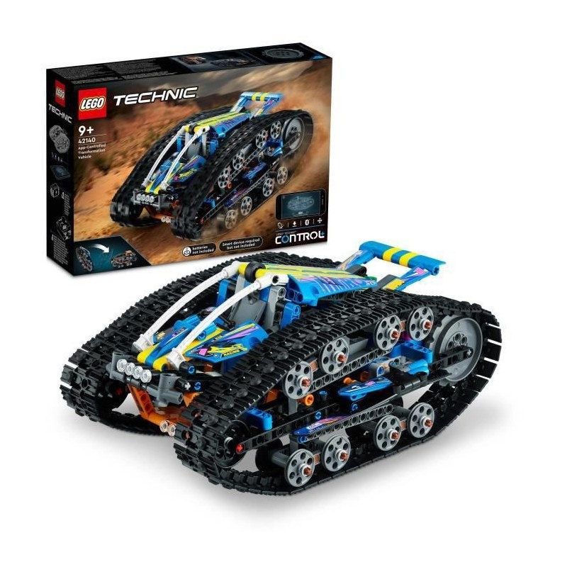 LEGO 42140 Technic Le Véhicule Transformable Télécommandé, Jouet Voiture d'Exploration 2 en 1 Tout-Terrain Qui Se Retourne