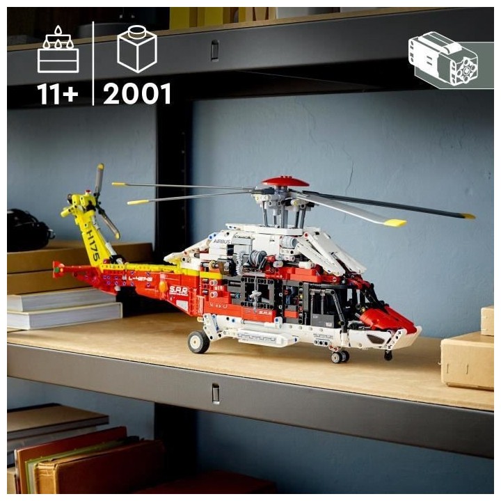 LEGO Technic 42145 L'Hélicoptere de Secours Airbus H175, Jouet Constr